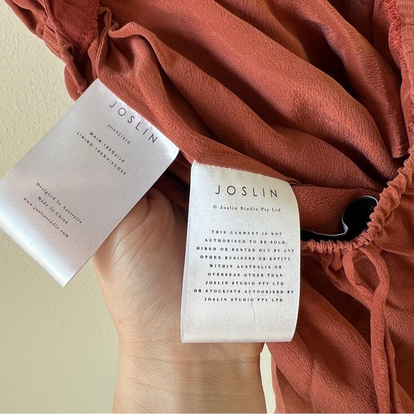 Joslin Liana Silk Camisole Sandwash Terracotta Silk Aus 10 US 6 - Picture 5 of 6